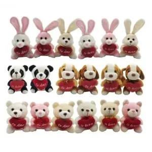 1H  ANIMALES 7"=18CM,   CON CORAZON Y SOPAPA