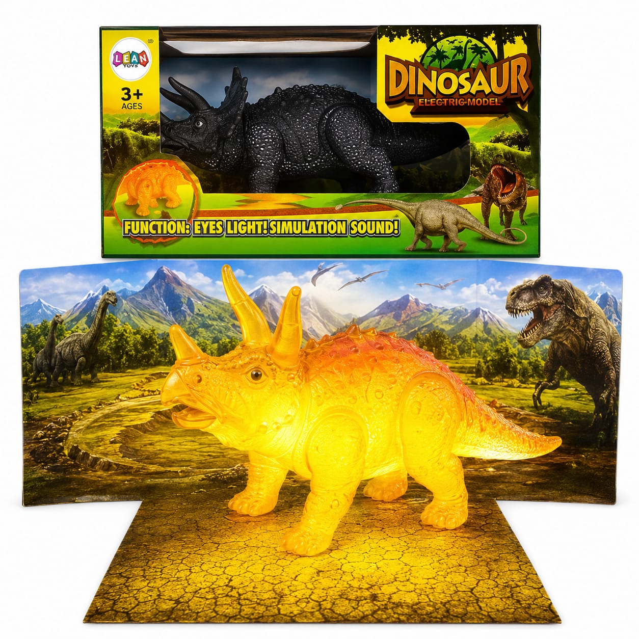 19701 - DINOSAURIO CAMINA LUZ SONIDO 22X11X10 (+VIDEO)