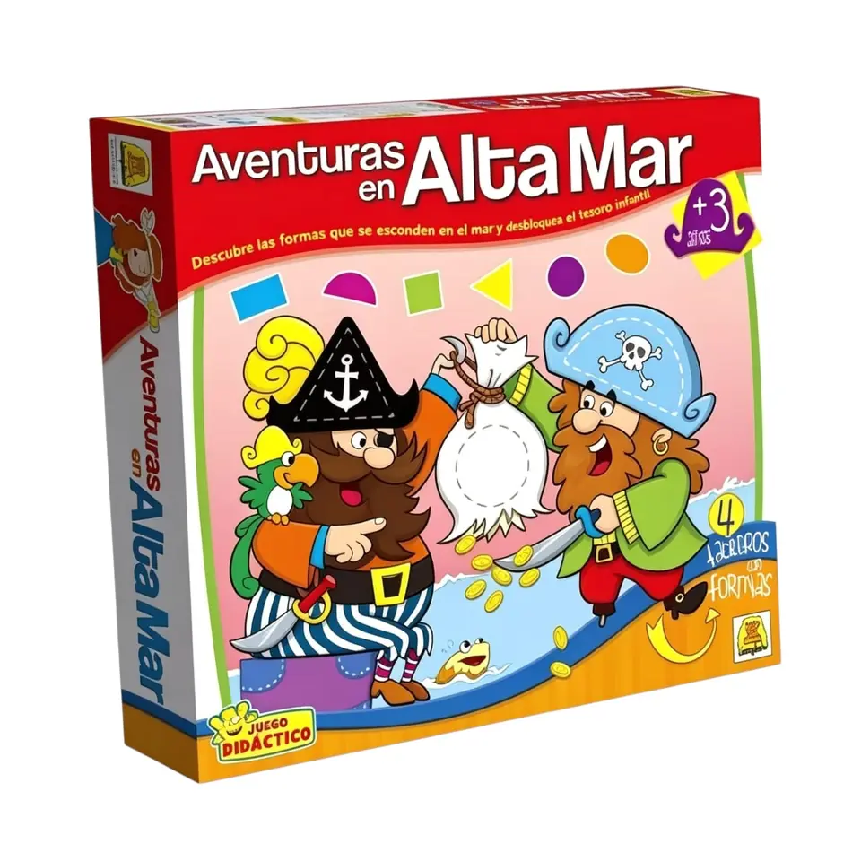 IM424- Aventuras en Alta Mar.DIDACTICOS EDUCATIVOS. Edad: a partir de 3 años Participantes: 2 a 4 Medidas de la caja: 27 x 25 x 4.5 cm Juego didáctico de figuras geométricas. IMPLAS. (+INF PDF)