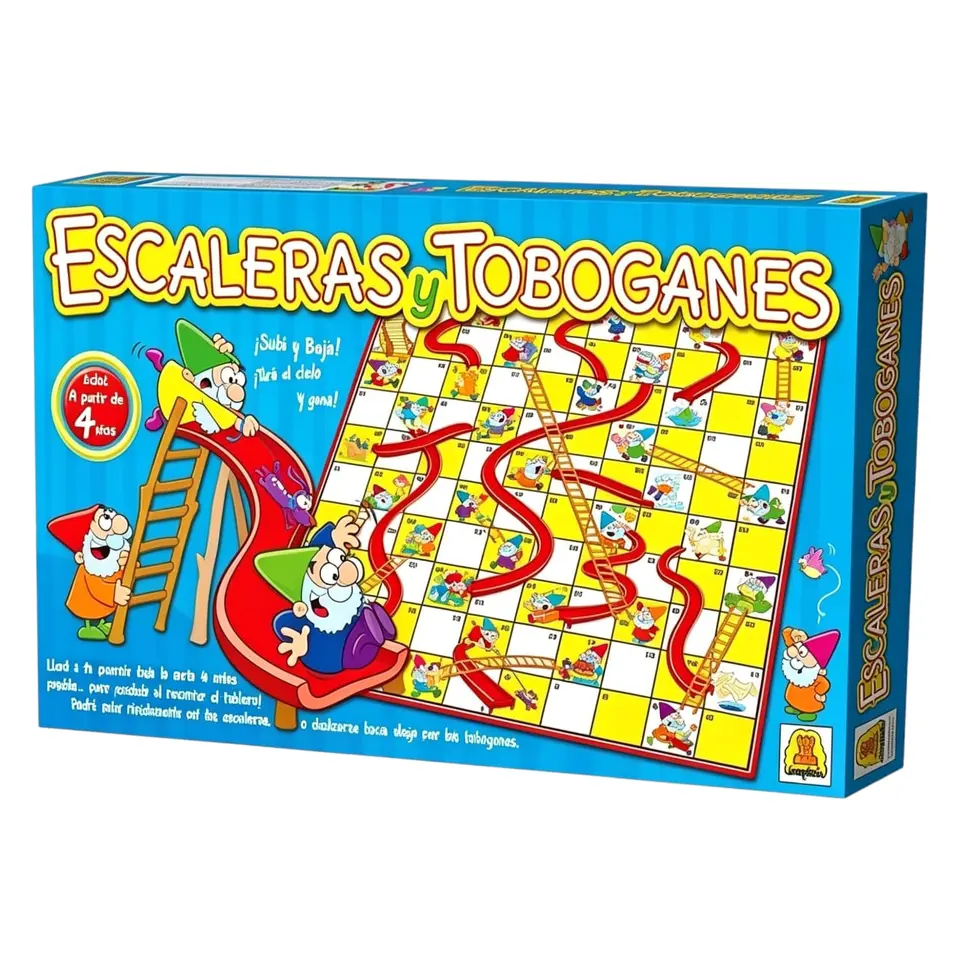 IM27 - Escaleras y toboganes. IMPLAS No Tradicionales CAJAX8 , .Edad : a partir de 4 años Participantes de 2 a 4 Medidas de la caja: 37.5 x 26 x 4 Juego de tablero. (+INFO PDF)