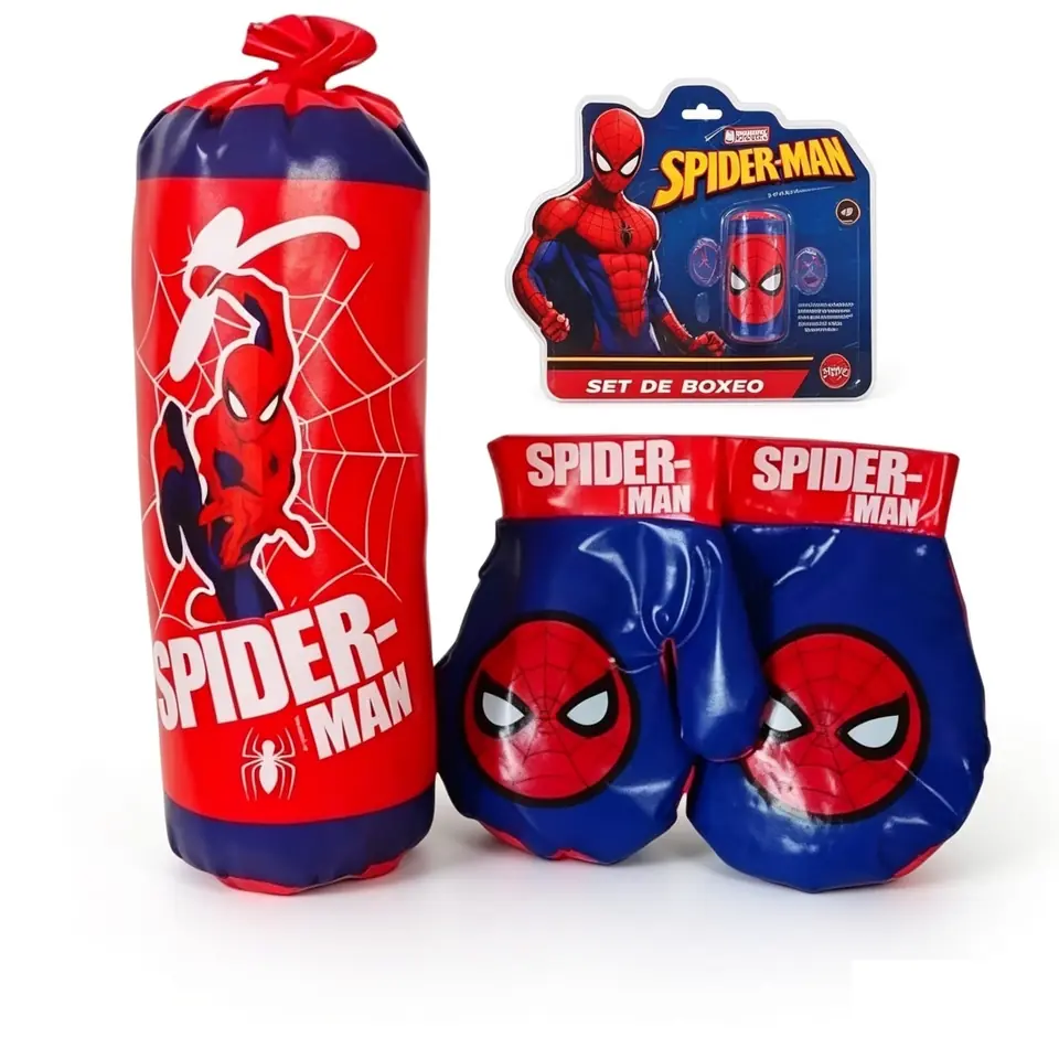 *54732 - SET DE BOXEO BOLSA C/GUANTES SPIDERMAN 33X13X15  +INFO+FOTOS