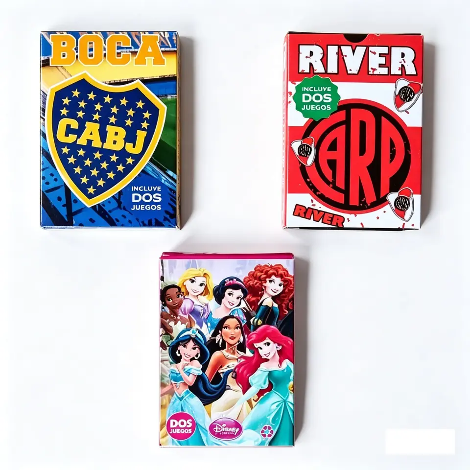 3008- NAIPES 2 JUEGOS INCORPORADOS BOCA RIVER PRINCESAS