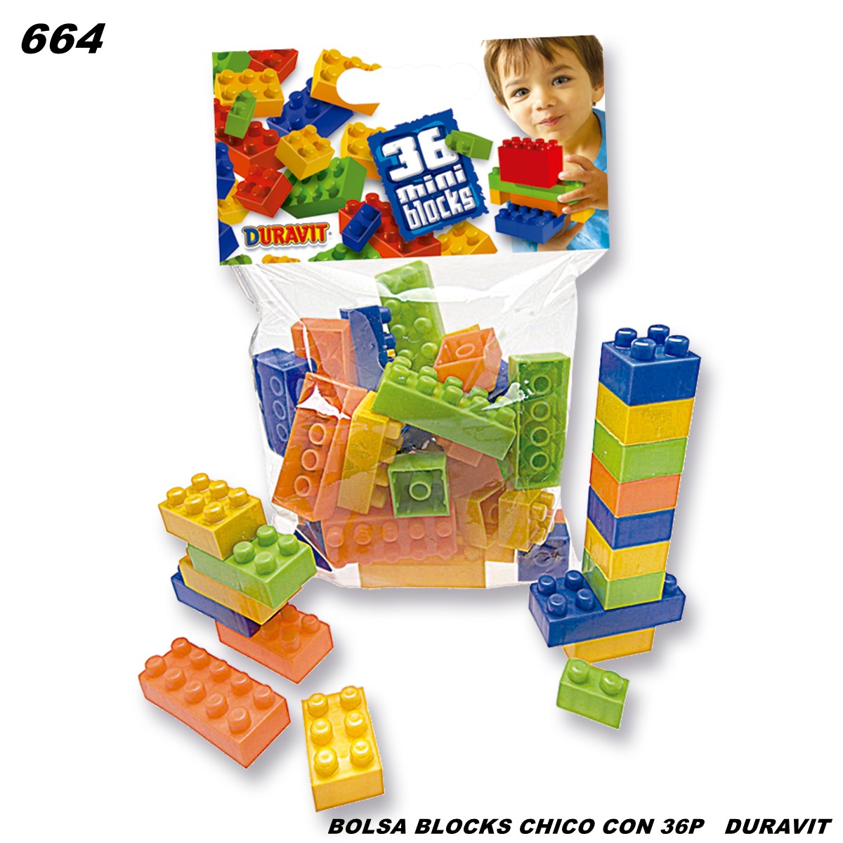 664 BOLSA BLOCKS  CHICOS X 36P  (Caja 24)