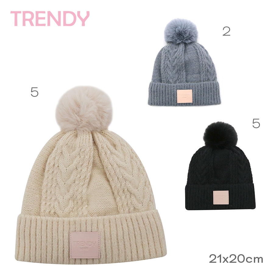 16905- Gorro Trendy	21 cm	22 cm		acrilico TEXTIL  +INFO+FOTOS