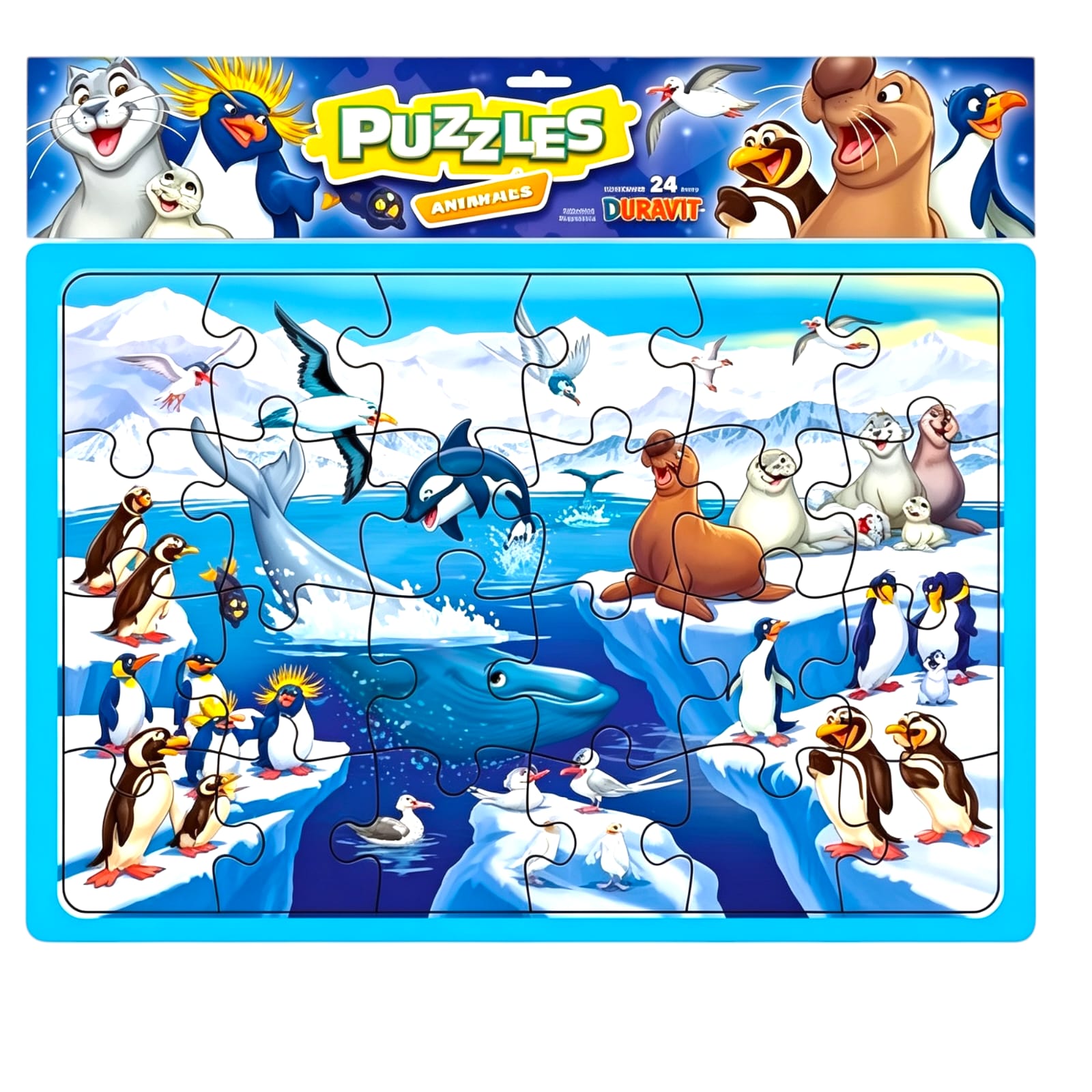 21 PUZZLE CUADRO GDE X 24P  FAUNA ANTARTICA  DURAVIT (Caja 24)