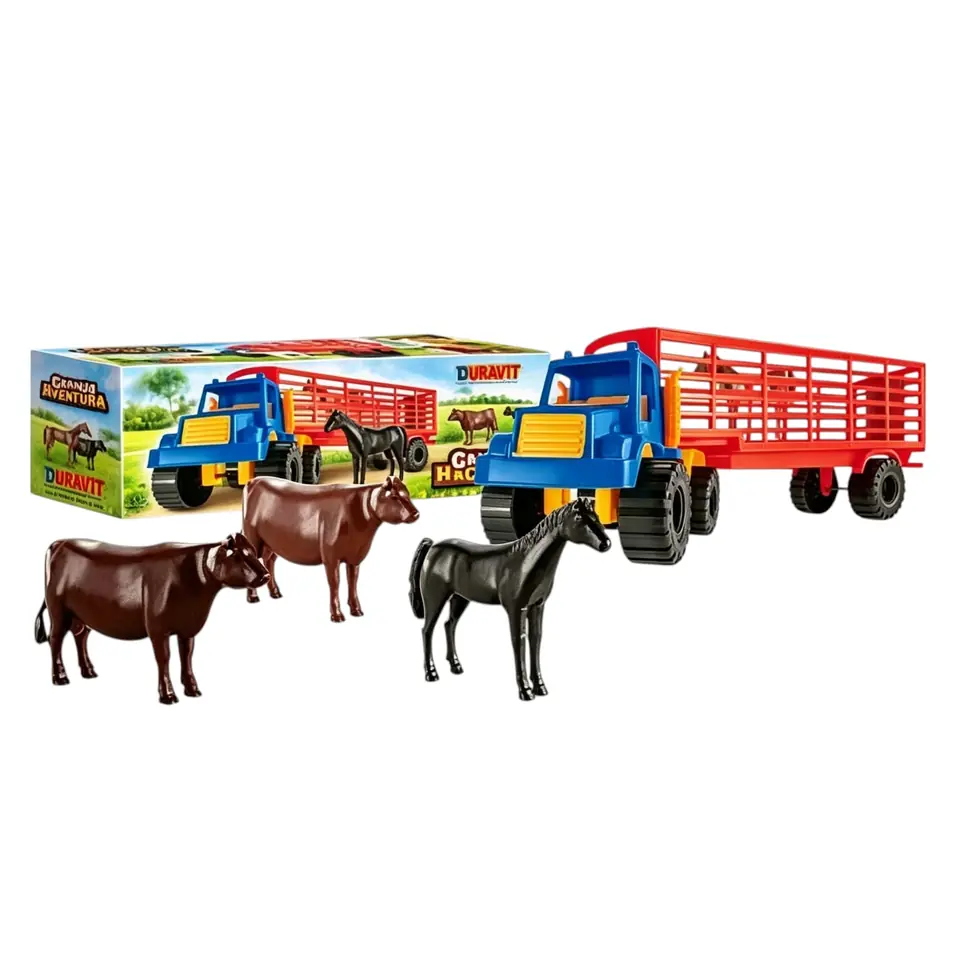 216 CAMION SEMI HACIENDA CON ANIMALES  DURAVIT (Caja 9)