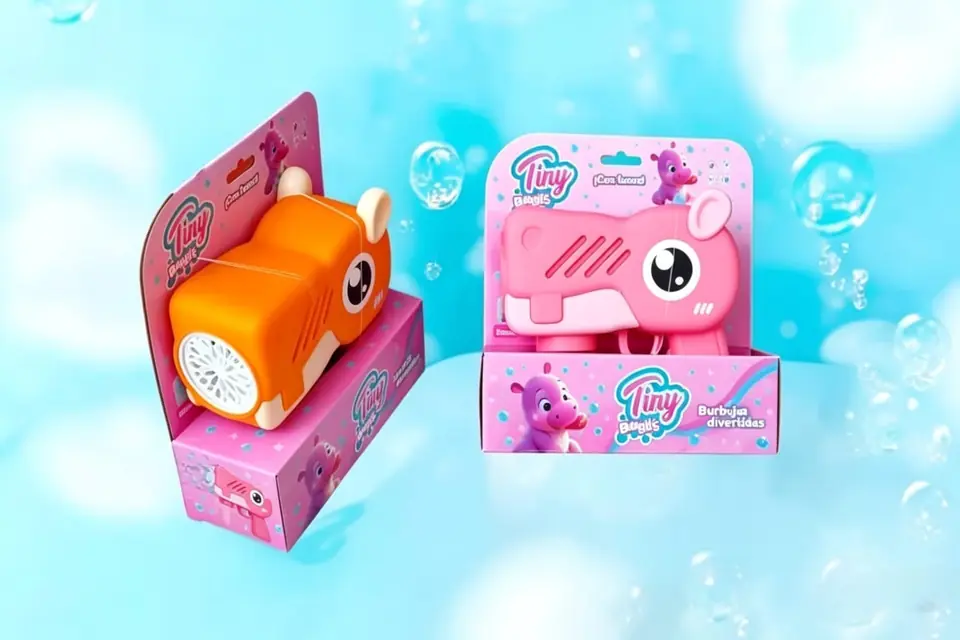 55840 - BURBUJERO TINY SUPER, DINO C/LUZ +INFO+FOTOS  BURBUJAS DIVERTIDAS