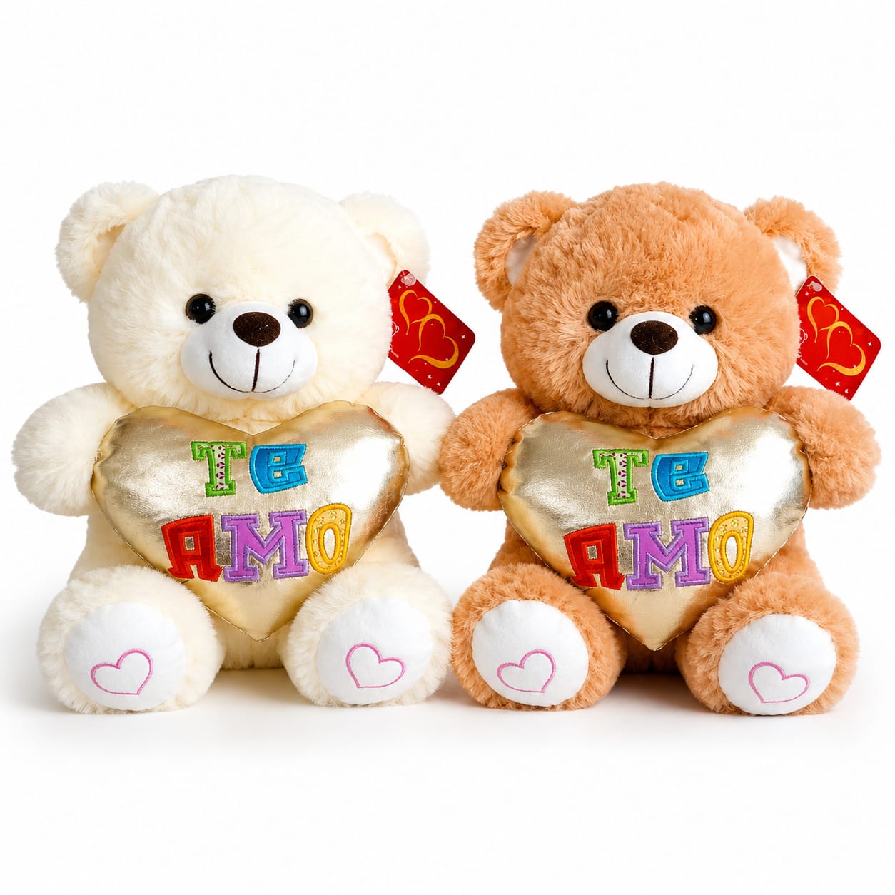 62652- OSO C/CORAZON 11"   28CM   2MOD  peluches +INFO+FOTOS