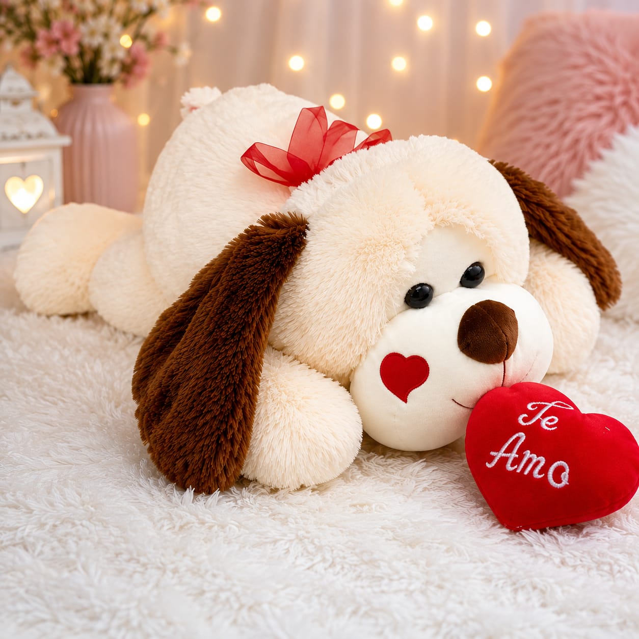 12598-24- PERRO ACOSTADO C/CORAZON 24"=61CM peluches +INFO+FOTOS