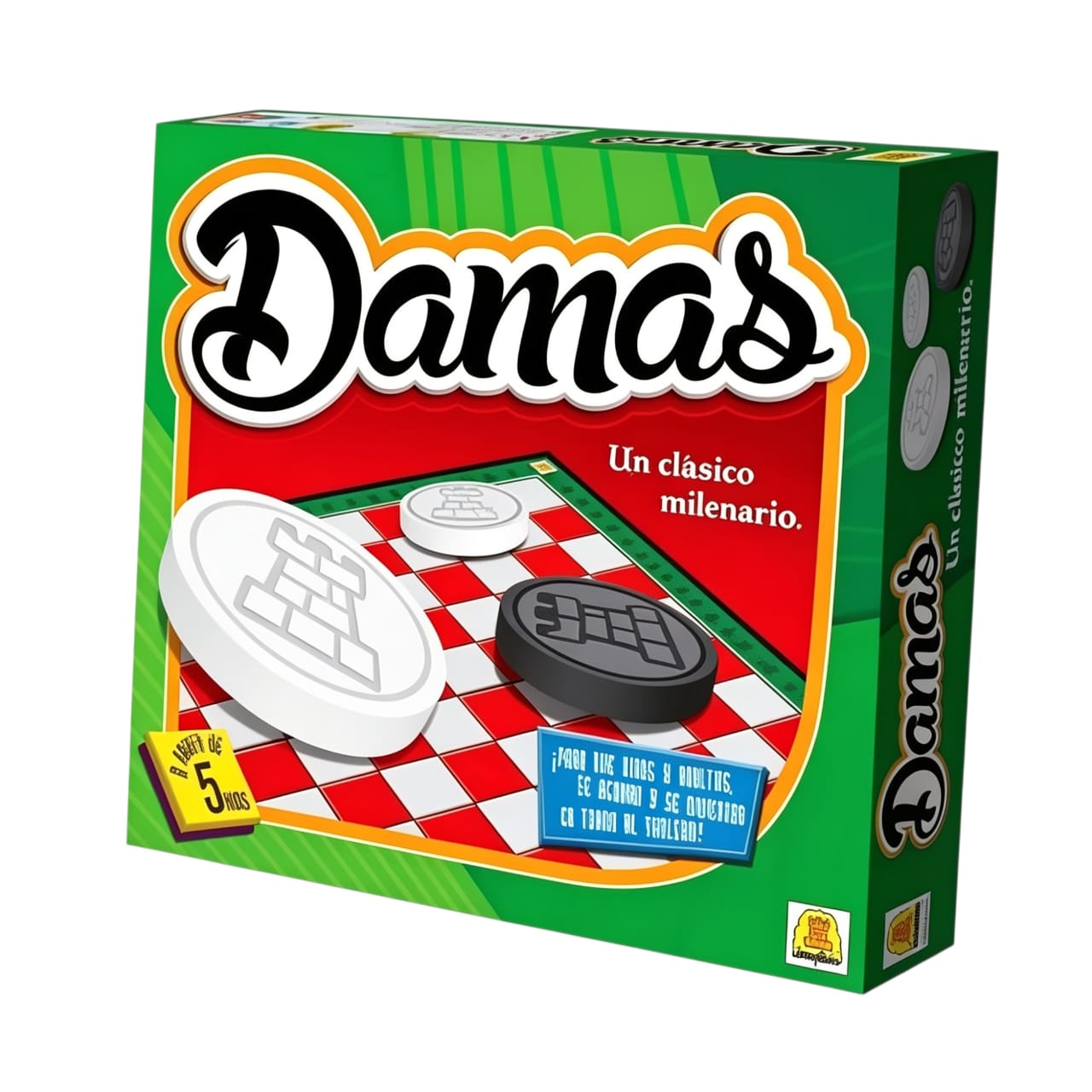 IM51-Damas Participantes: 2 jugadores Edad: a partir de 5 años Medidas de la caja 27 x 25 x 4.5 cm Juego de damas. Linea económica.IMPLAS TRADICIONAL CAJA X 8.(+INFO PDF)
