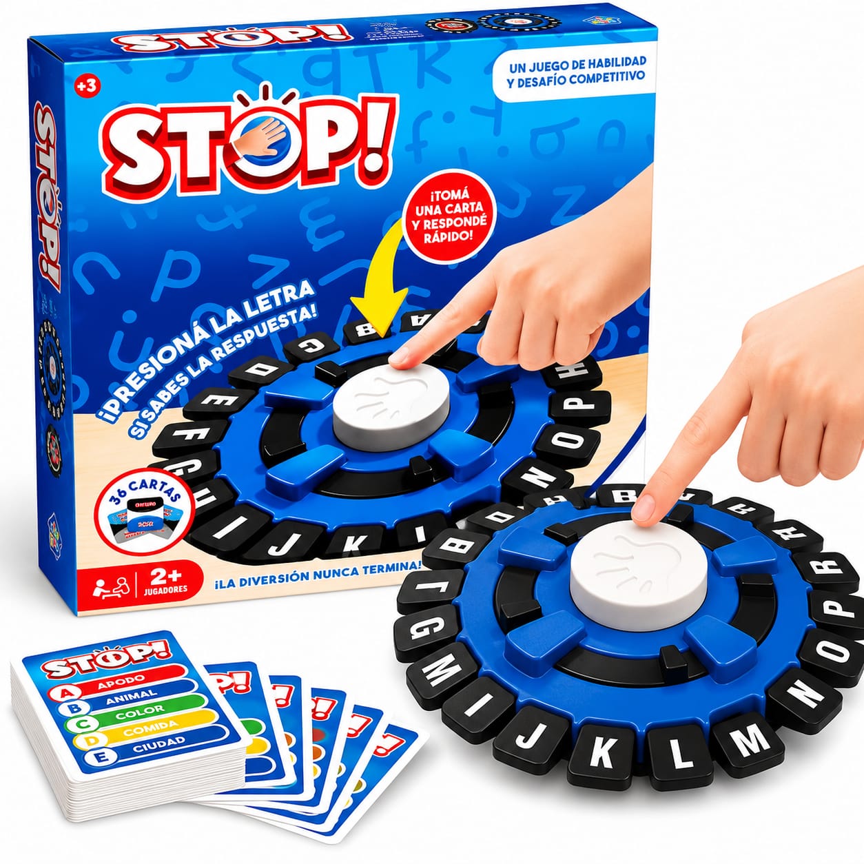 *57440- JUEGO DE MESA STOP "BASTA"  17X17X5 +INFO+FOTOS