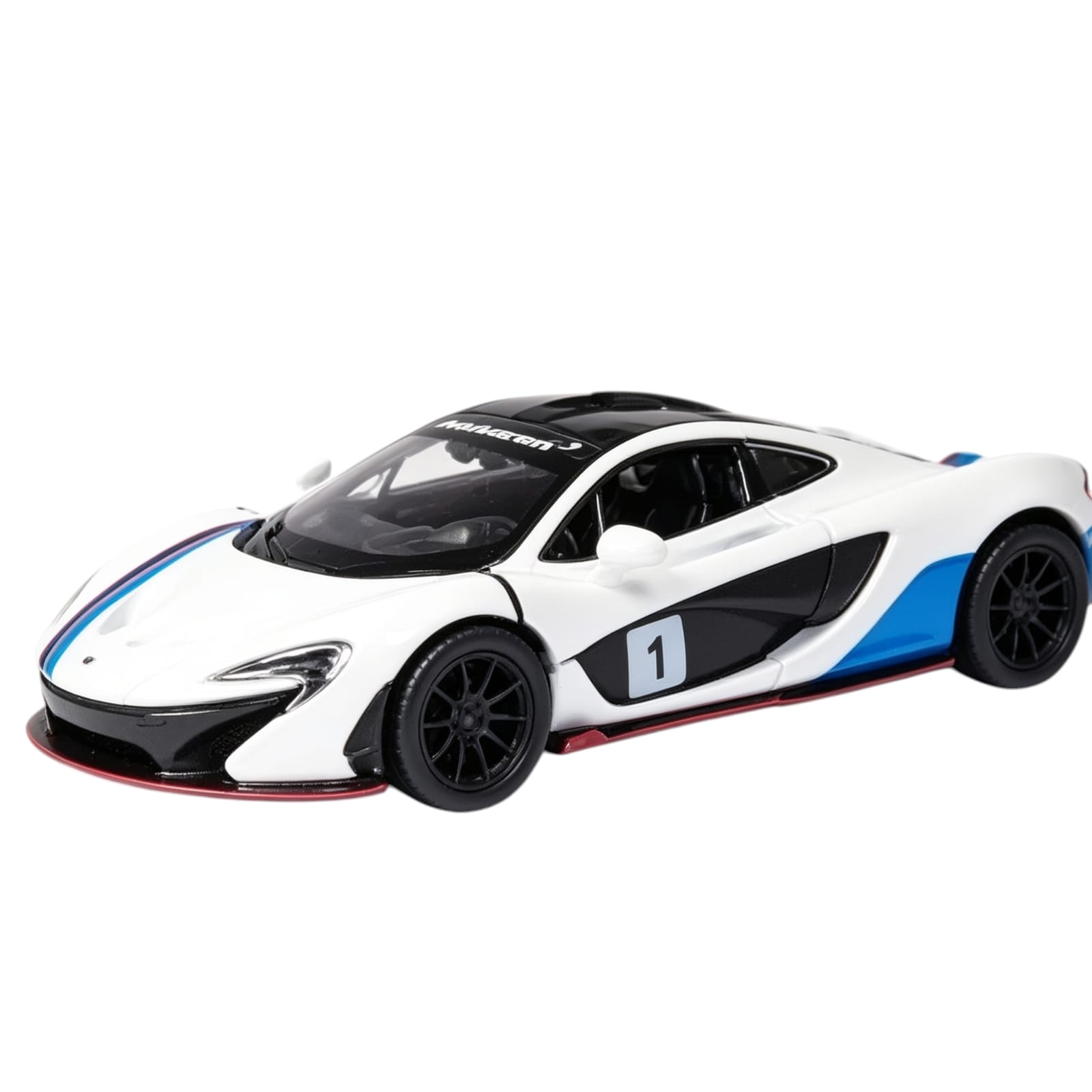 43650-COLECCION KINSMART MC LOREN P1 W/PRINTING DIE CAST PB  5" LICENCIA  AUTOMOTRIZ PACKAGING   VISOR +INFO+FOTOS