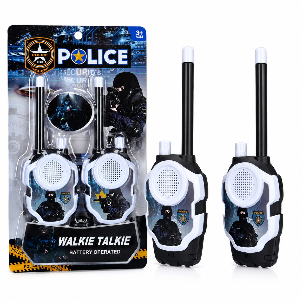 55659- INTERCOMUNICADORES WALKIE TALKIE POLICIA 32X18X4  JUGUETES +INFO+FOTOS
