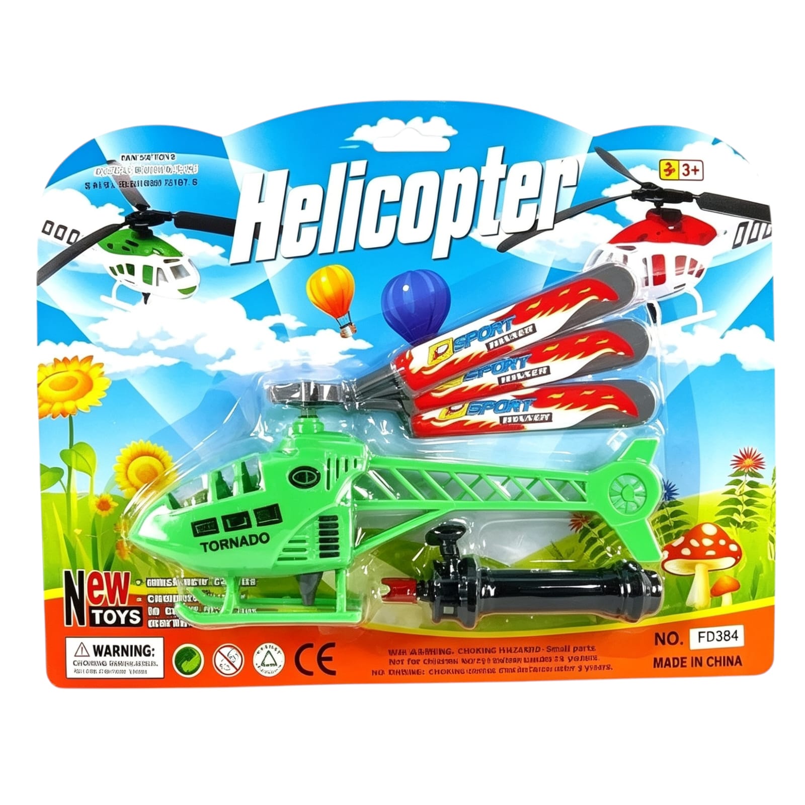 68190- HELICÓPTERO A PULL LINE (vuela)  29X20X4,5