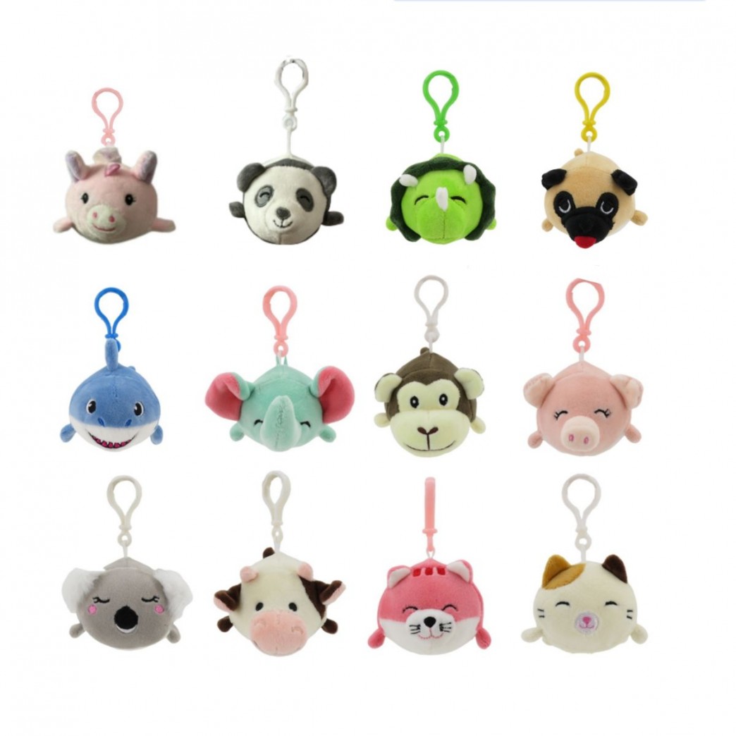 62706 - LLAVEROS ANIMALES 3.5"=9CM  12 MODELOS