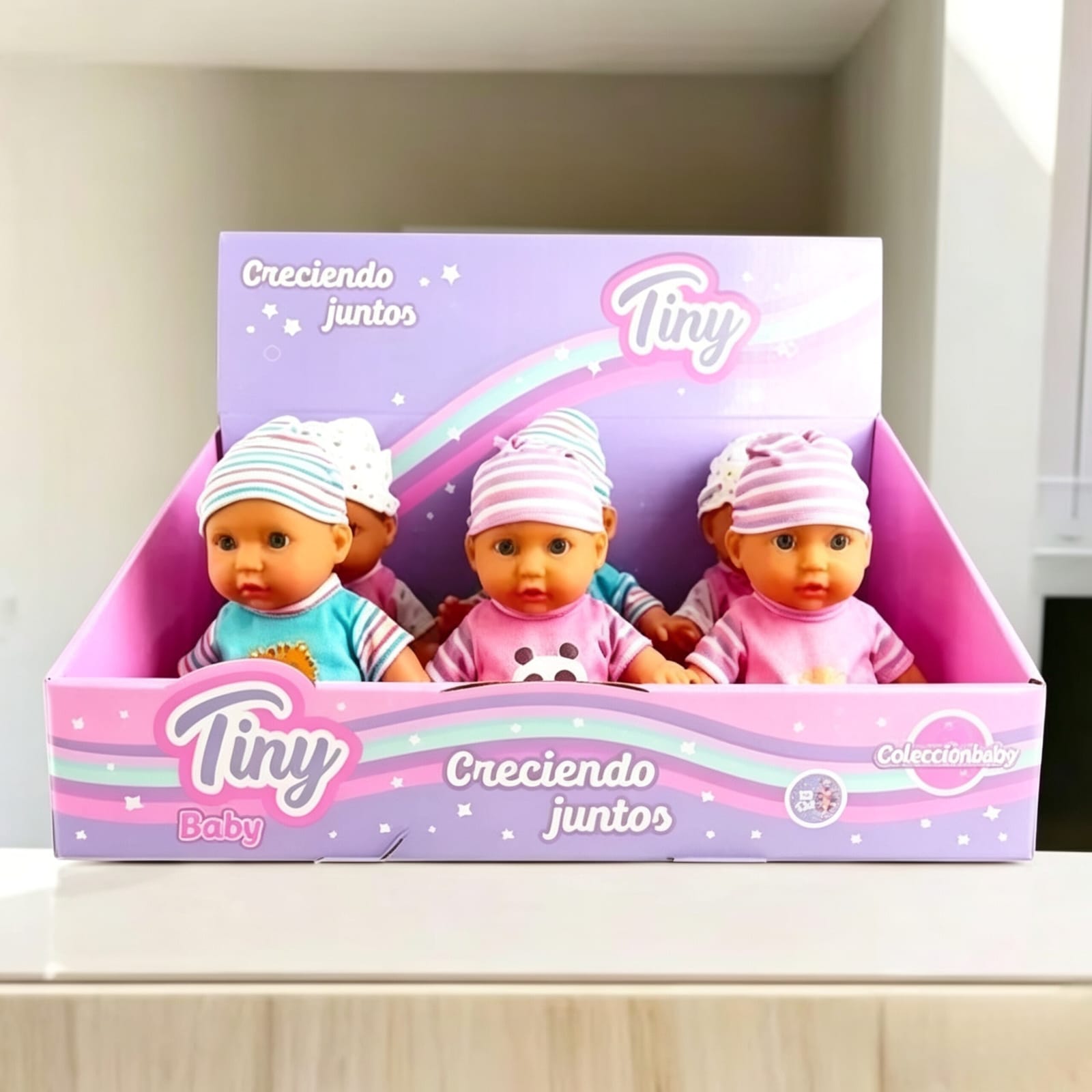 *53723- BEBOTE TINY CRECIENDO JUNTOS 20CM DISPLAY X6  +INFO+FOTOS