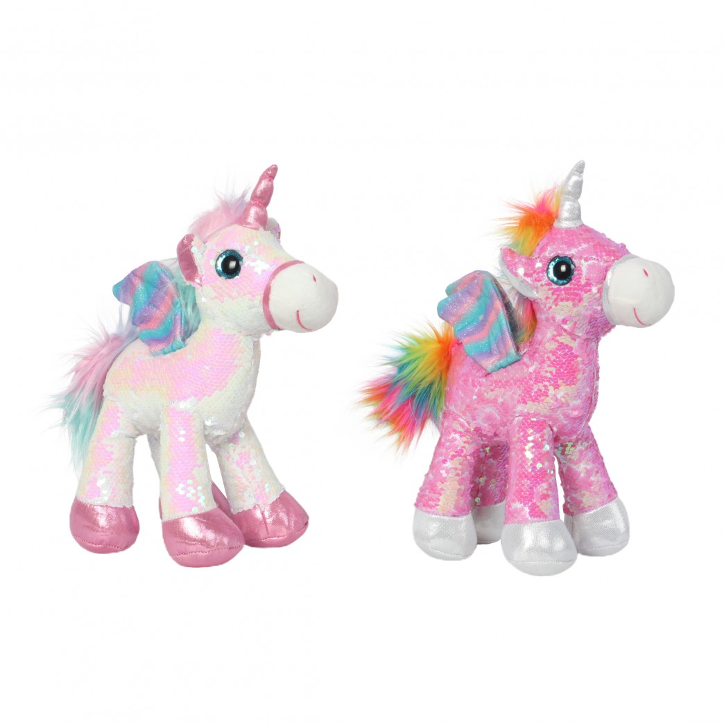 81042 - UNICORNIO 11"  28CM  C/LENTEJUELAS "CAMBIA DE COLOR" (+FOTOS)