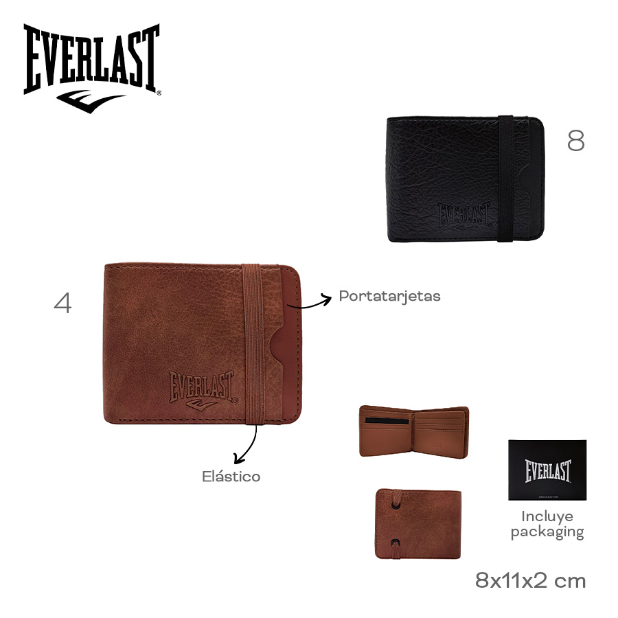 29482-	Billetera Everlast	8 cm	11 cm	2 cm	PU	Portatarjetas, elástico, incluye packaging MARROQUINERIA +INFO+FOTOS