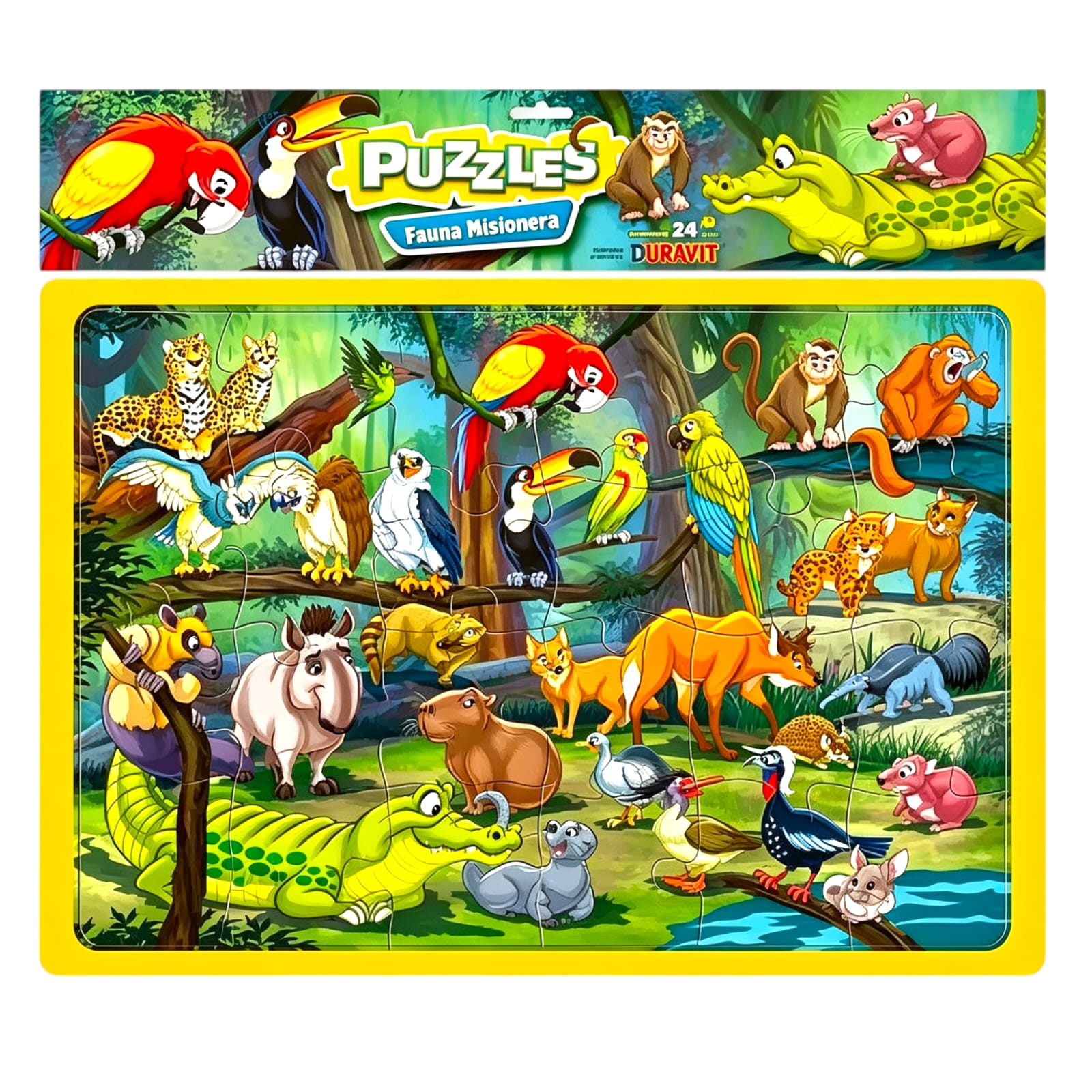 33 PUZZLE CUADRO 24 P GDE  FAUNA MISIONERA  DURAVIT (Caja 24)