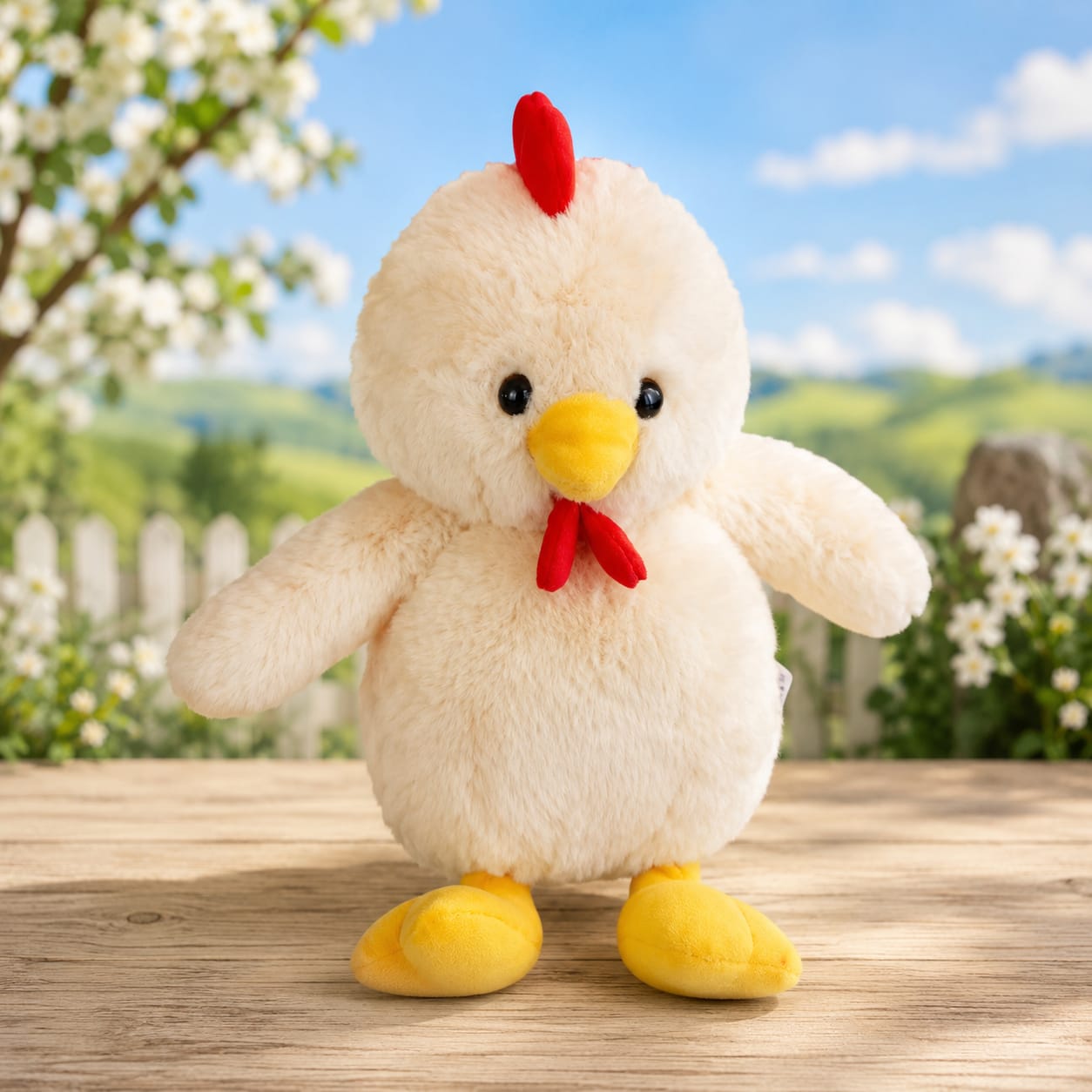 617034D- POLLO GALLO 9.5"  24CM  peluches +INFO+FOTOS