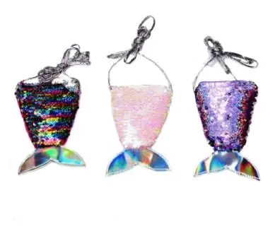 16003 - CARTERA LENTEJUELA REVERSIBLE SIRENA 14X10CM