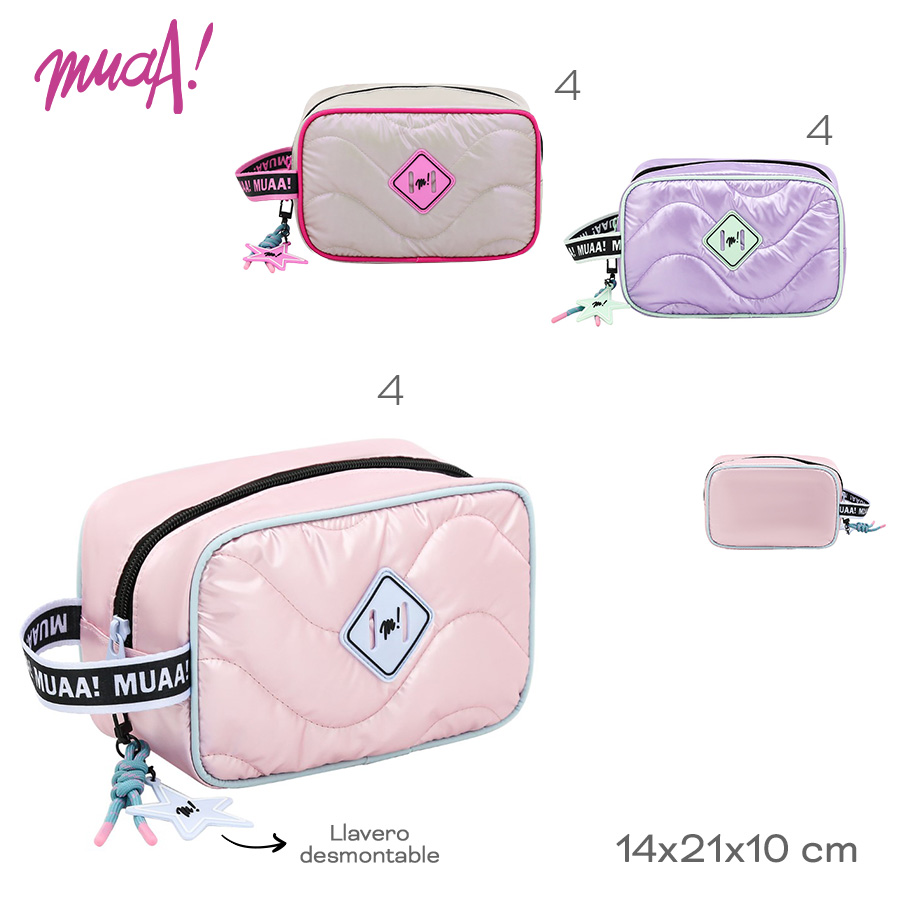 30137 - Cartuchera Muaa   Info: Llavero desmontable  Composición: Nylon  Alto: 14cm  Ancho: 21cm  Profundidad: 10cm +INFO+FOTOS