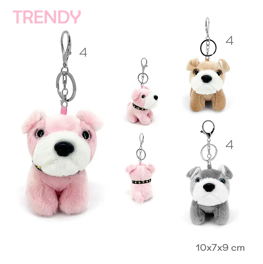 30470 - Llavero Peluche Trendy PERRITO  Composición: Peluche 10cm X 7cm X9cm +INFO+FOTOS