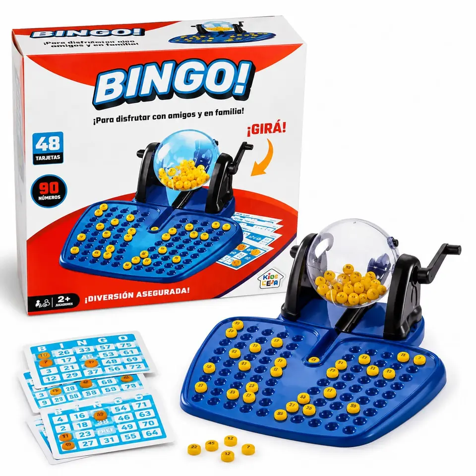 51108- JUEGO DE BINGO C/BOLILLERO 24X24X10  +INFO+FOTOS