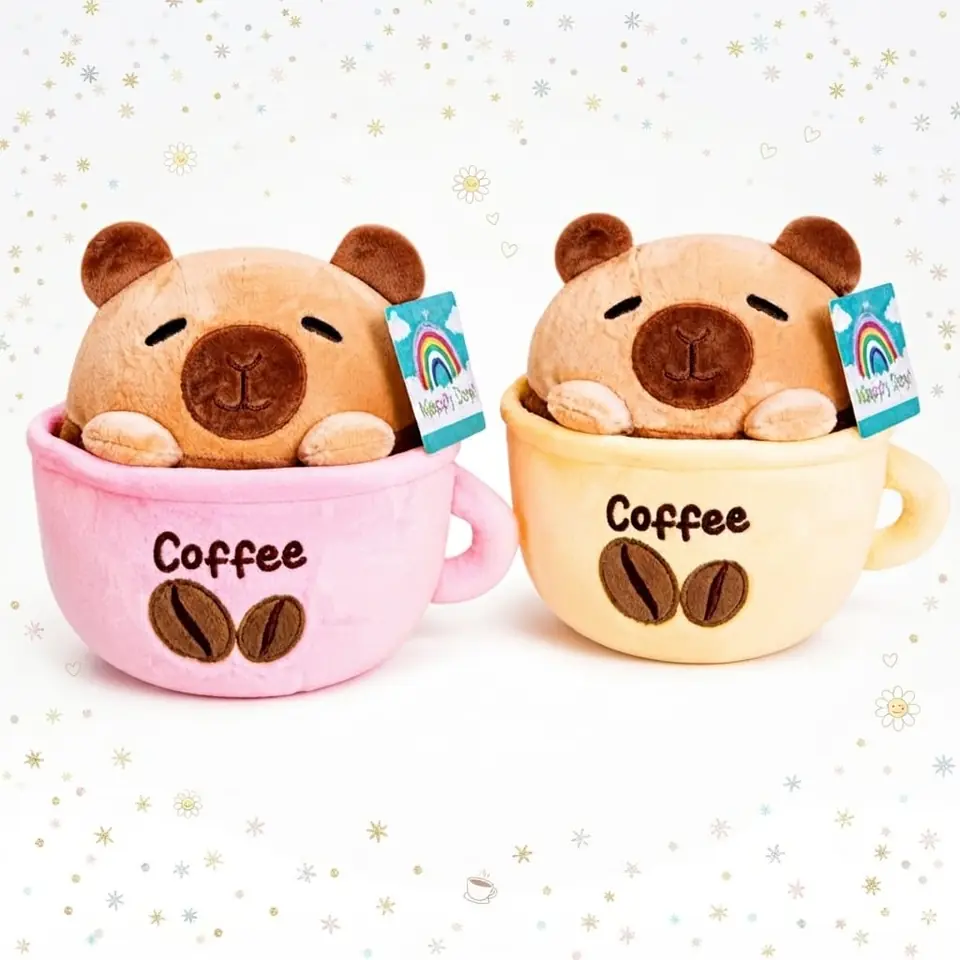 851487- ANIMALES CAFE CAPIBARA 8"=20CM  2MOD peluches +INFO+FOTOS