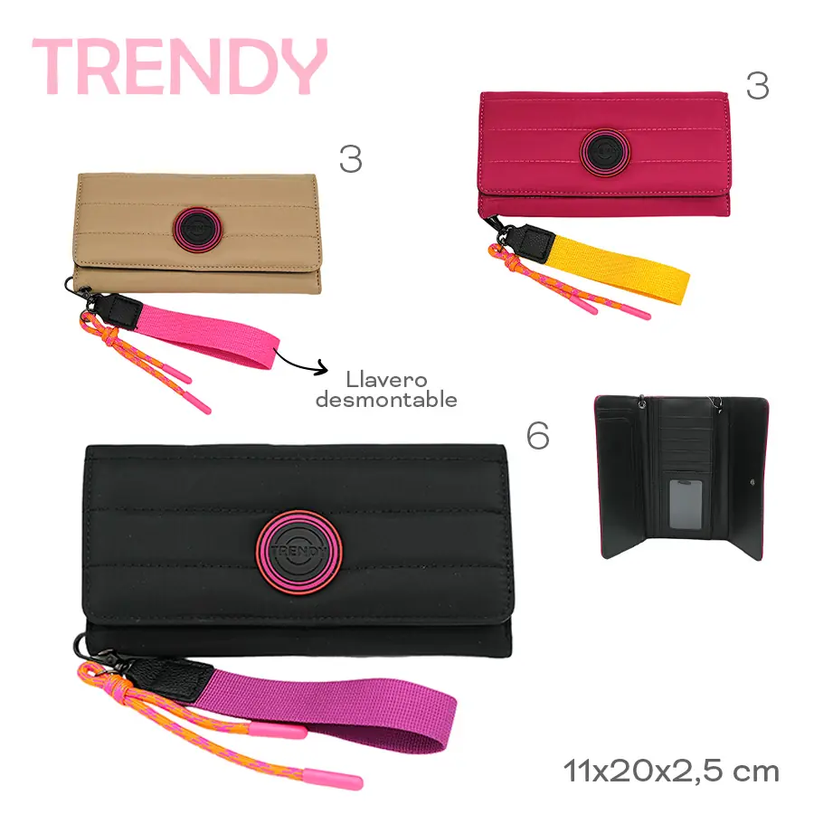 28337 – Billetera C/LLAVERO Trendy, 11X20X2.5 +INFO+FOTOS