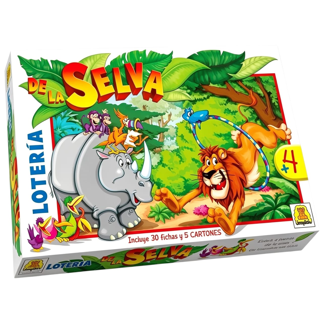 IM221- Lotería de la selva, IMPLAS NO TRADICIONAL CAJA X 8 , Participantes: 2 a 5 jugadores Edad: a partir de 4 años Medidas de la caja 37.5 x 26 x 4 cm Juego de lotería infantil.IMPLAS CAJAX8 (+INFO PDF)