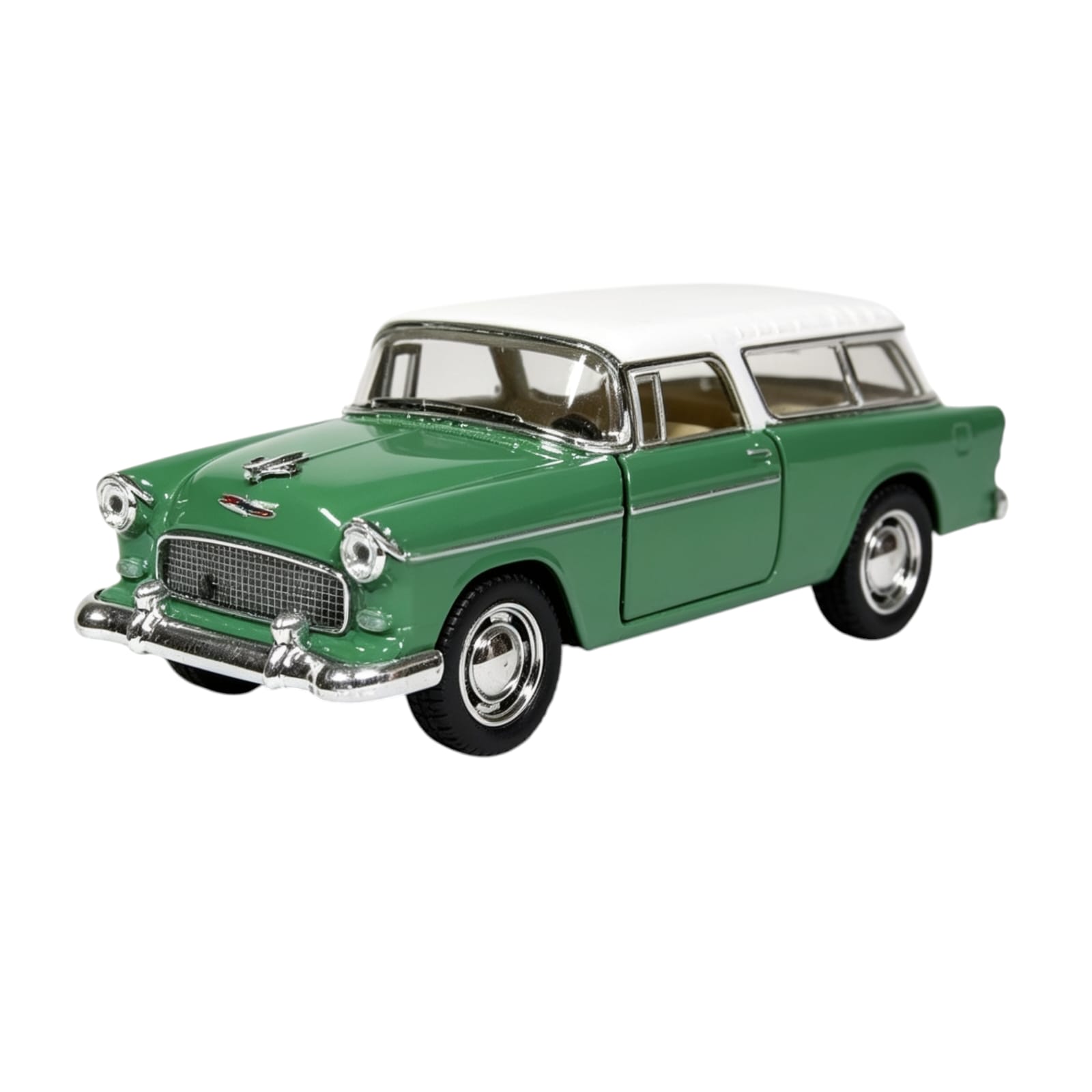 42200-COLECCION KINSMART CHEVY NOMAD 1955 1:40  LICENCIA  AUTOMOTRIZ PACKAGING VISOR +INFO+FOTOS