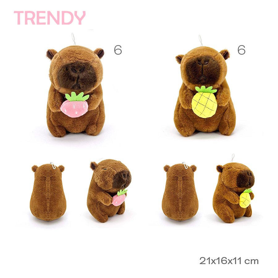 30451- CAPIBARA  FRUTAS LÍNEA TRENDY 21X16X11 +INFO+FOTOS