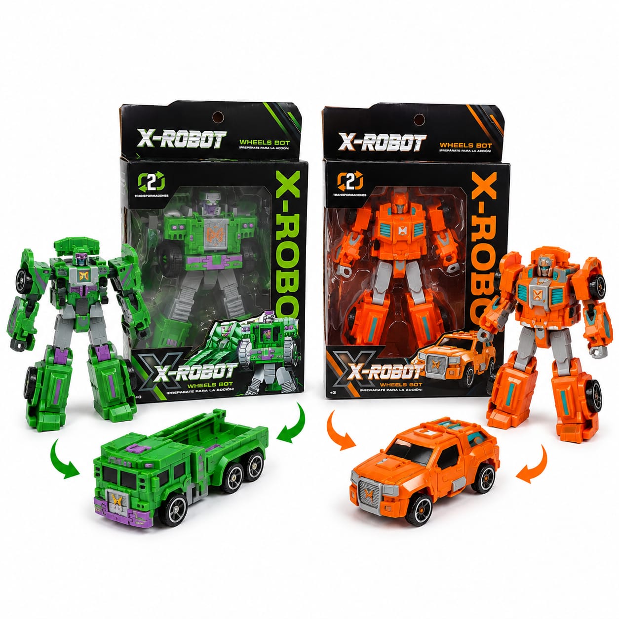 56393- SUPER ROBOT AUTO TRANSFORMER EN CAJA 2 MOD SURT 17X19X7 JUGUETES +INFO+FOTOS