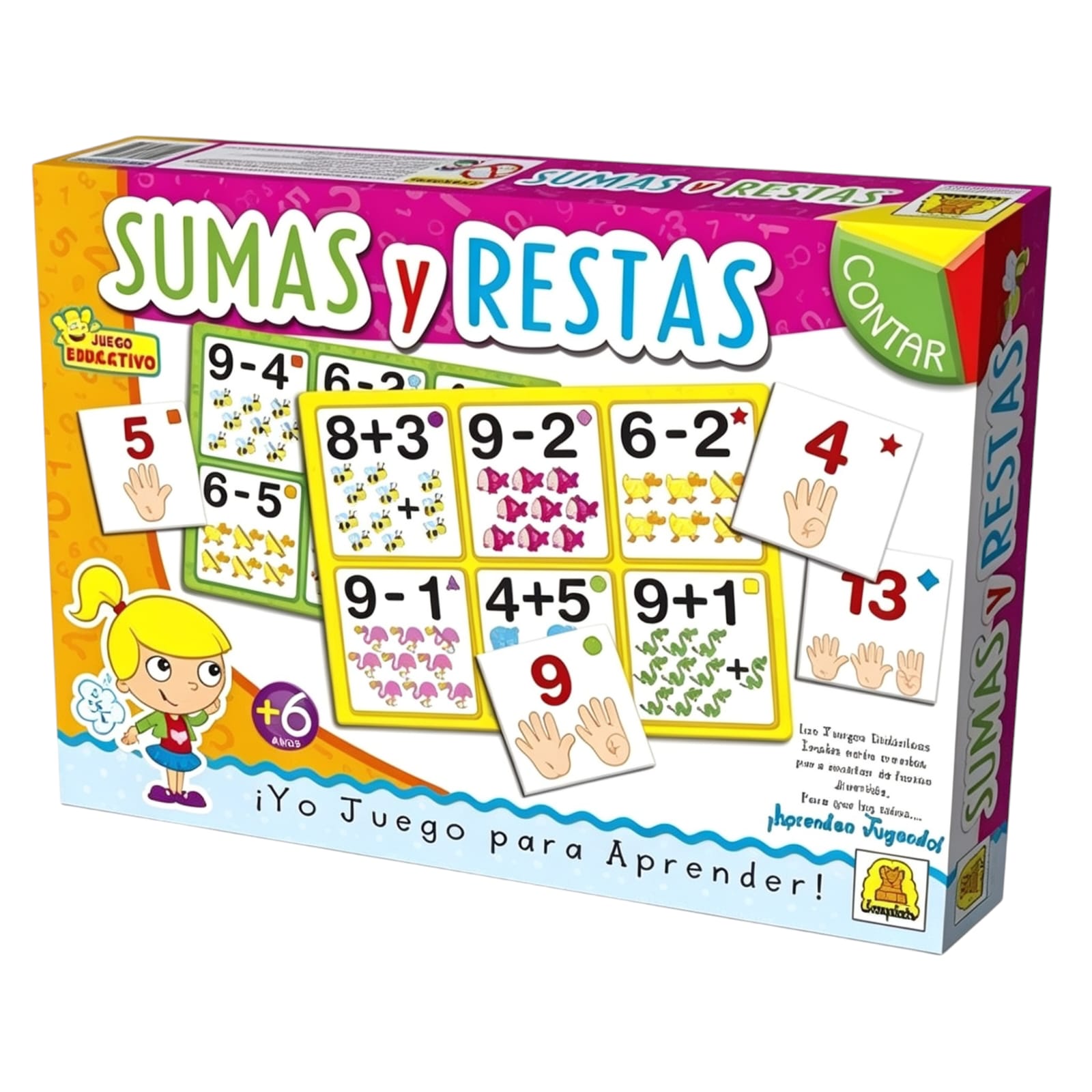 IM314- Sumas y restas DIDACTICOS EDUCATIVOS, Edad: a partir de 6 años Participantes: 1 a 4 Medidas de la caja: 27 x 19.5 x 3.5 cm Juego de operaciones matemáticas. IMPLAS CAJAX12.