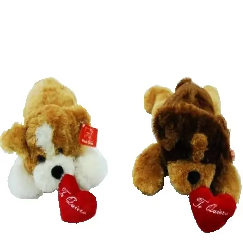 28025  PERRO 20"=51CM,  ACOSTADO C/CORAZON