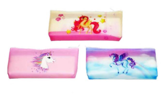 16007 - CARTUCHERA UNICORNIO DE SILICONA 20X9 excelente presentación