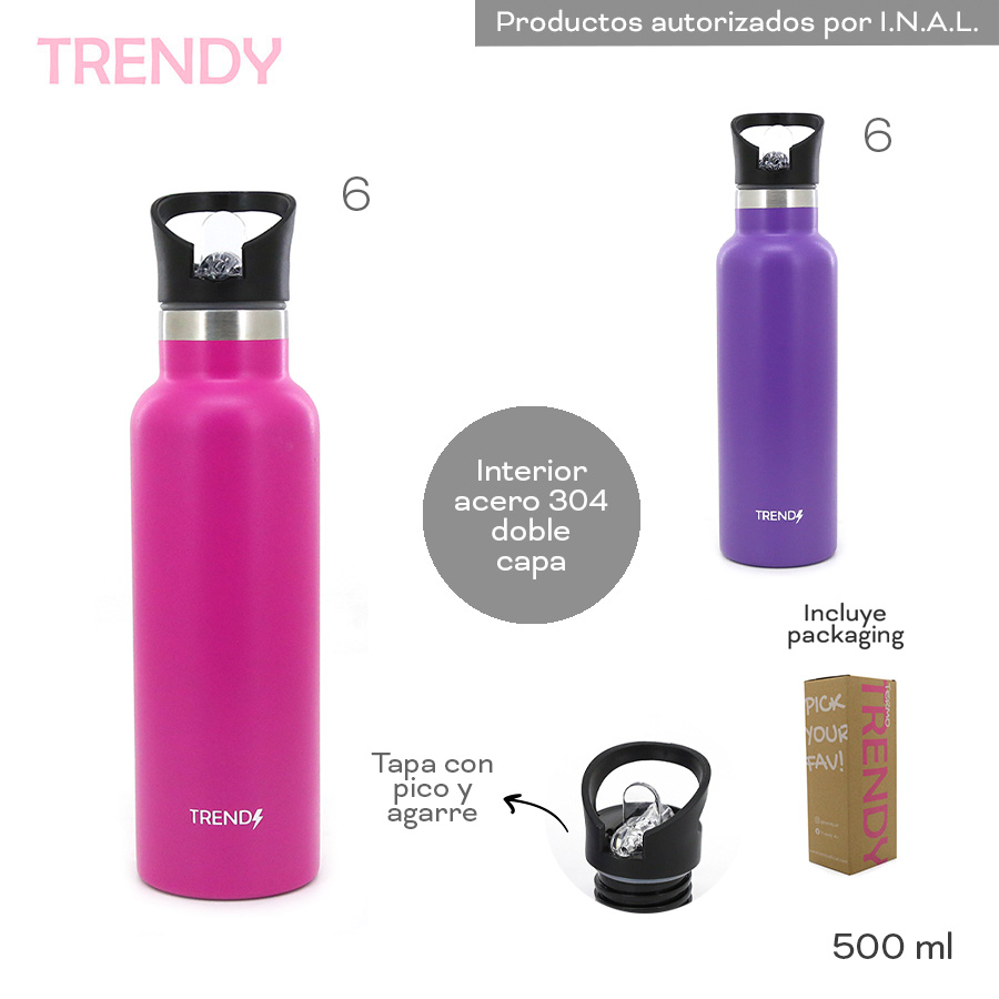 12517 - Botella Térmica Trendy T4 500ML, DESCRIPCIÓN EN +INFO+FOTOS