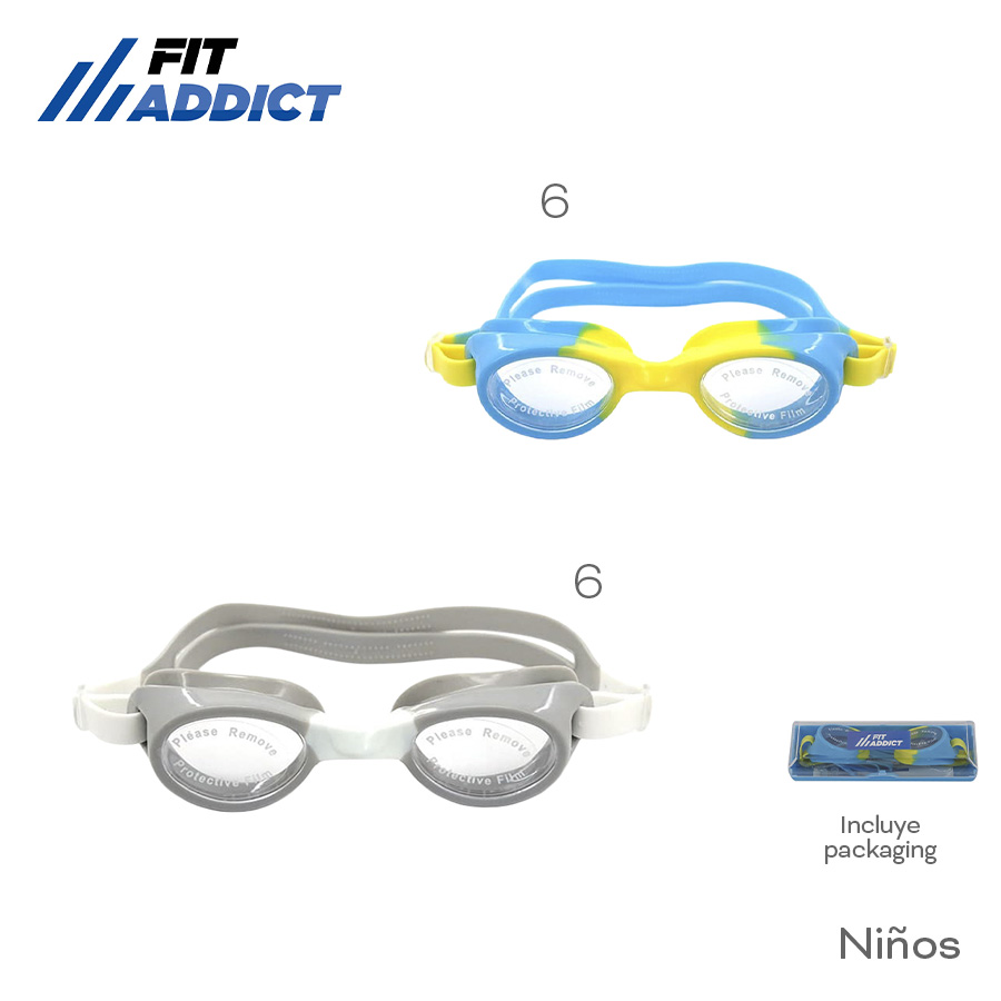 17839 - Antiparras Natacion Niño Fit Addict T2