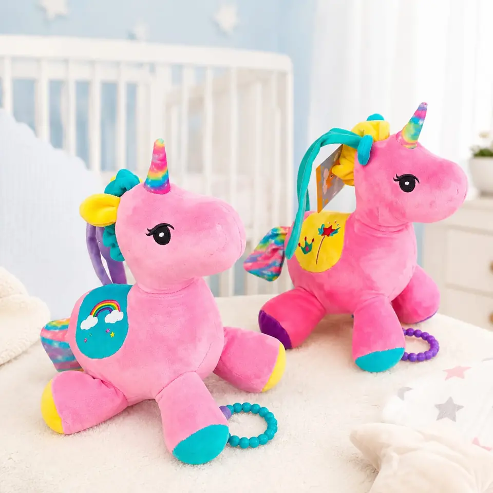 9087271- CUNERO MUSICAL CABALLO UNICORNIO 2 MOD  10"=25 CM  +INFO+FOTOS