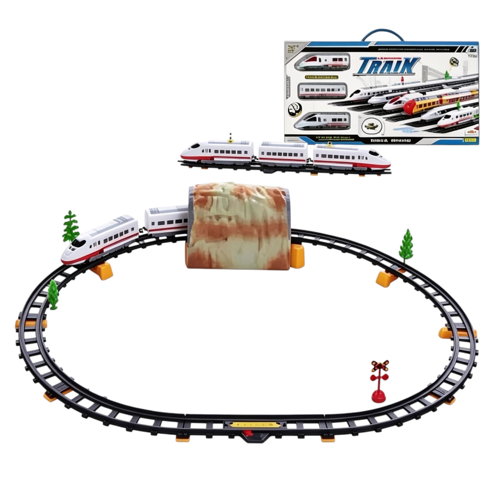40125 TREN BALA  A PILA VIA Y TUNEL 55X33X7