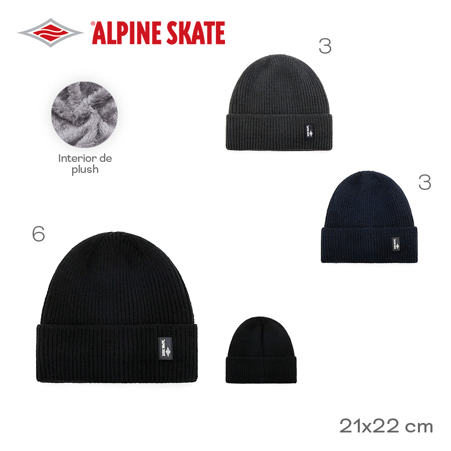 31095-	Gorro Alpine Skate	21cm	22cm		Acrílico	Interior de plush TEXTIL +INFO+FOTOS