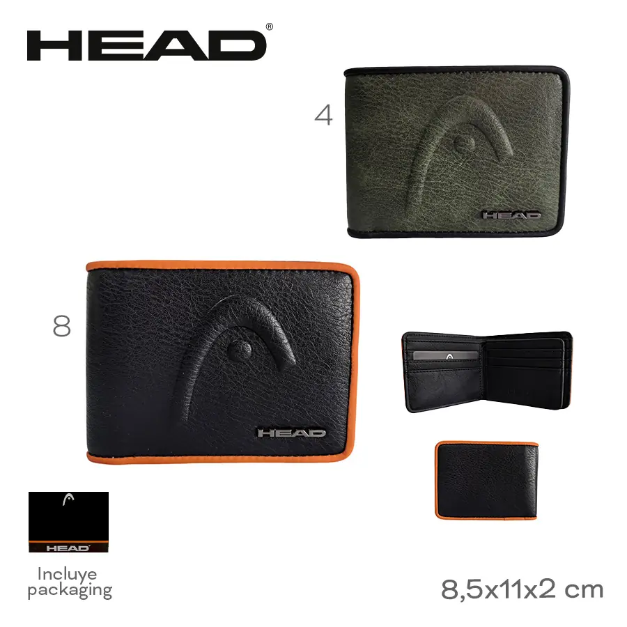 28917 - Billetera Head, +INFO+FOTOS Info: Incluye packaging Composición: PU Alto: 8,5cm Ancho: 11cm Profundidad: 2cm