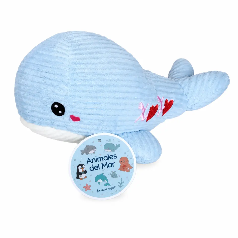 841302C- BALLENA 9"=23CM ANIMALES DE MAR PELUCHE +INFO+FOTOS