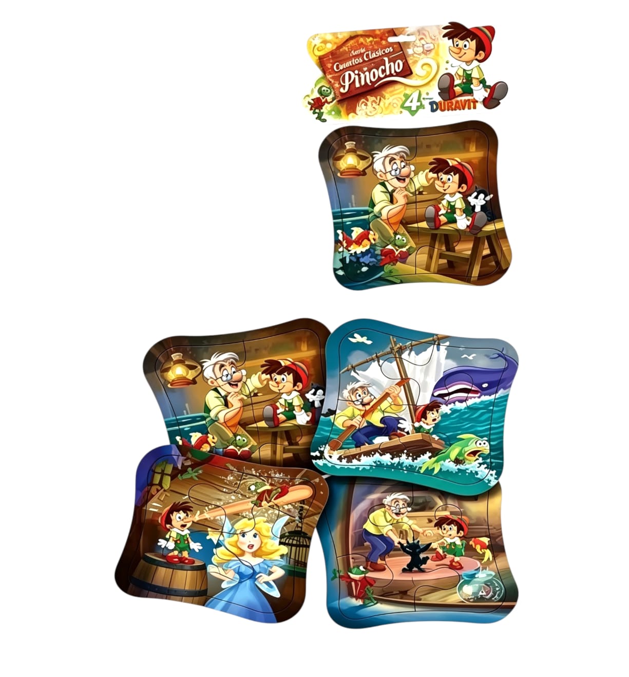 52 PUZZLE PINOCHO  X 4  DURAVIT (Caja48)
