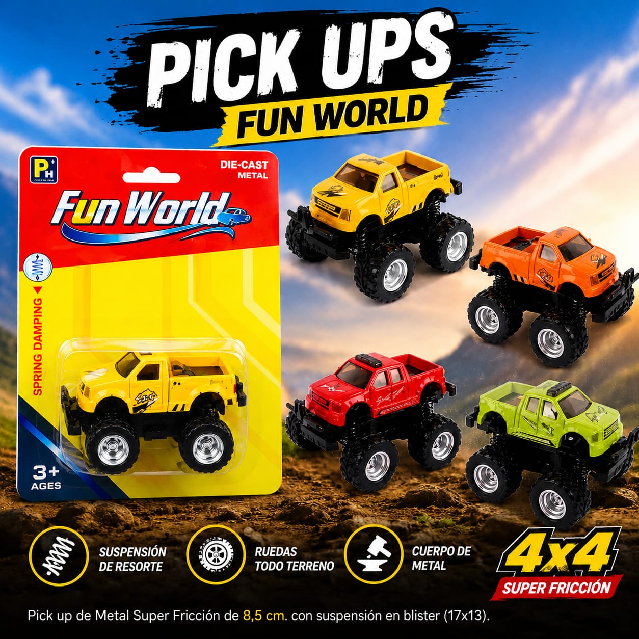 45520 PICK UP METAL COLECCION SUPER FRICCION C/SUSPENSION  +info+fotos