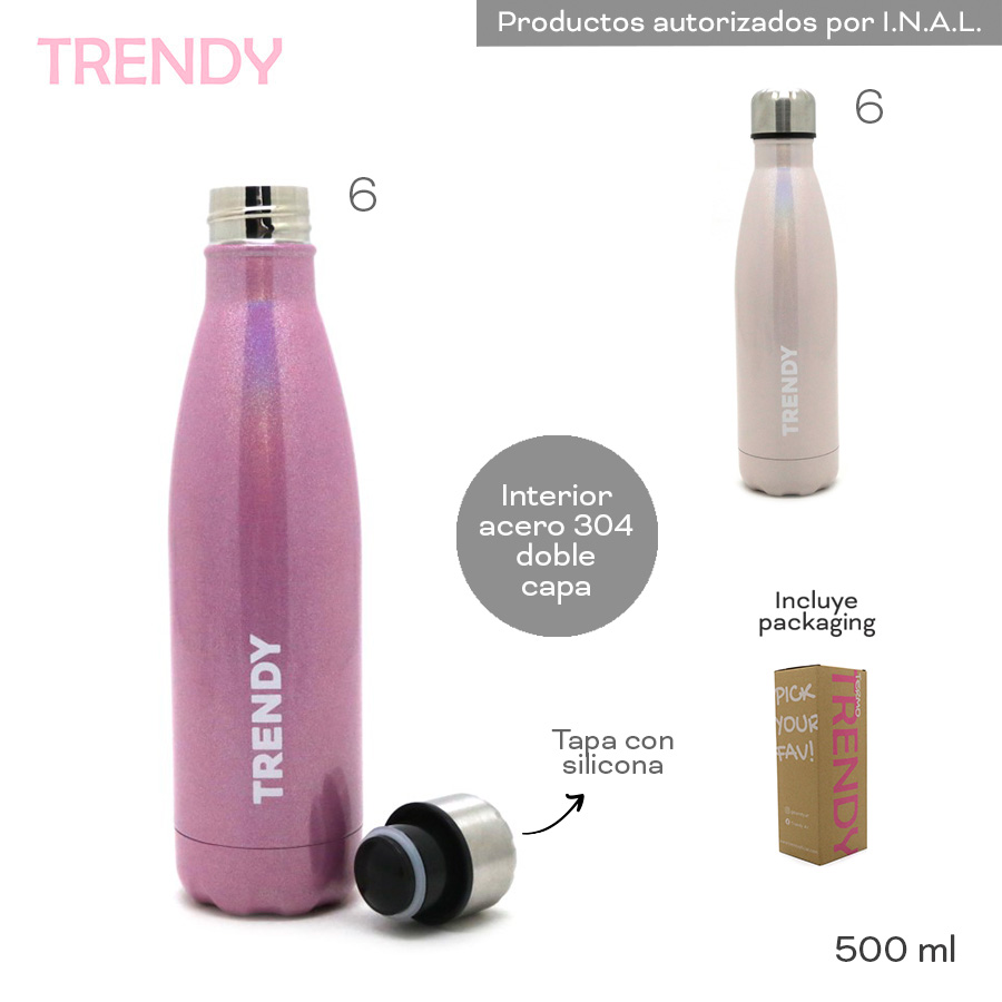 16451 - Botella Térmica Trendy T3 500ML, DESCRIPCIÓN EN +INFO+FOTOS