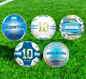 *57107- PELOTA FUTBOL WORLD Nº5 PROFESIONAL SEMI, 350GR "ARGENTINA CAMPEÓN" +INFO+FOTOS