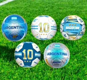 *57107- PELOTA FUTBOL WORLD Nº5 PROFESIONAL SEMI, 350GR "ARGENTINA CAMPEÓN" +INFO+FOTOS