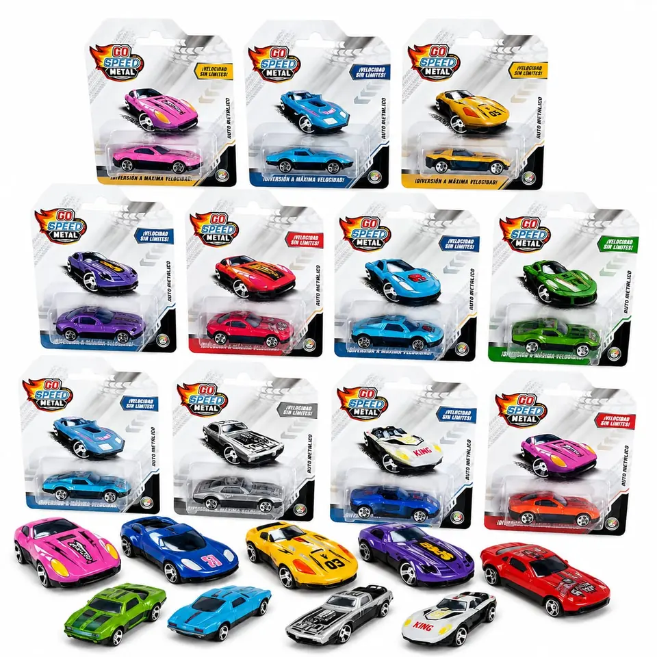 57596- AUTITO COLECCION METALICO  GO SPEED 16 MOD MIXEADOS 14X12X3 JUGUETES +INFO+FOTOS